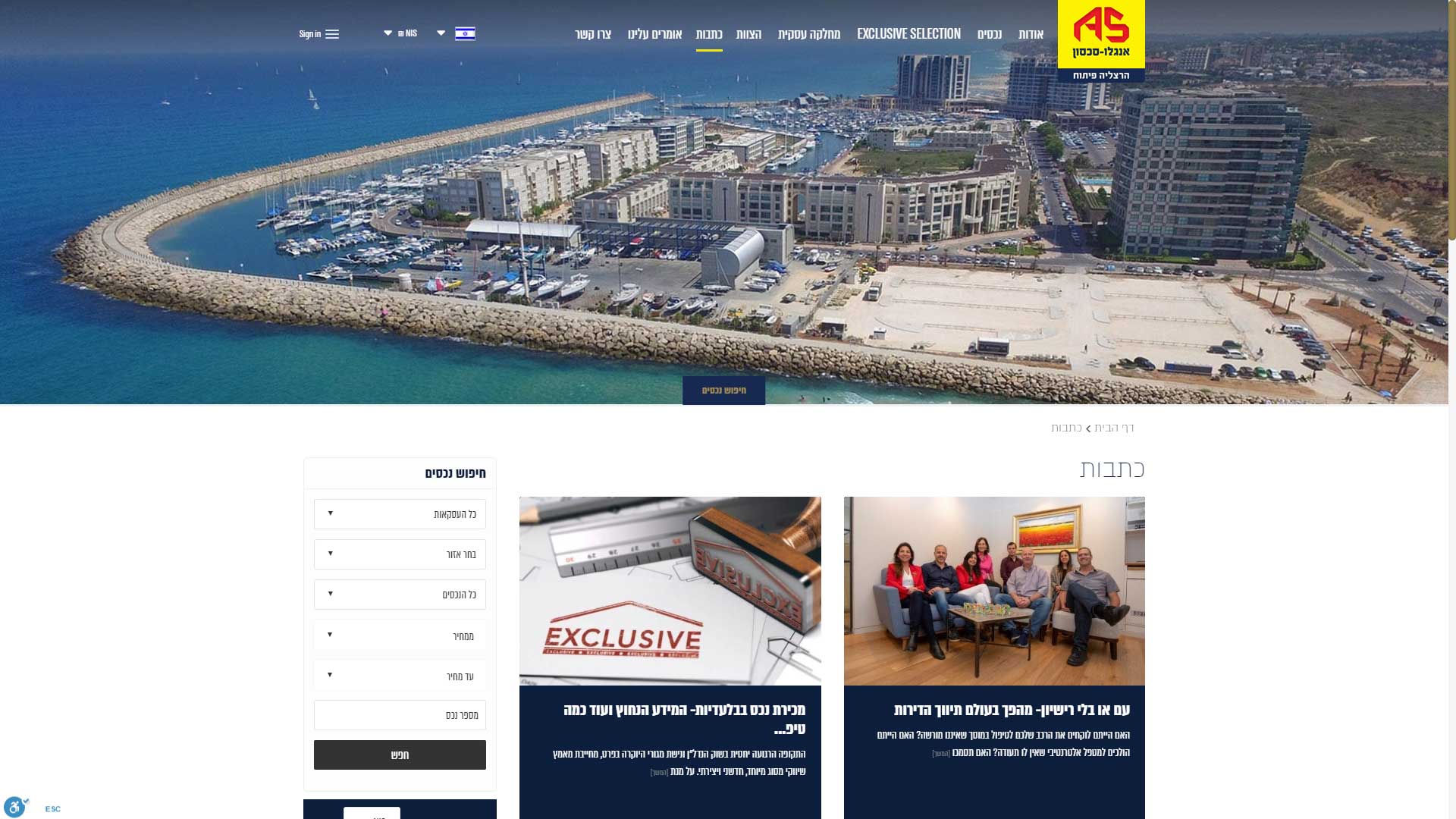 בניית אתר חברת נדלן