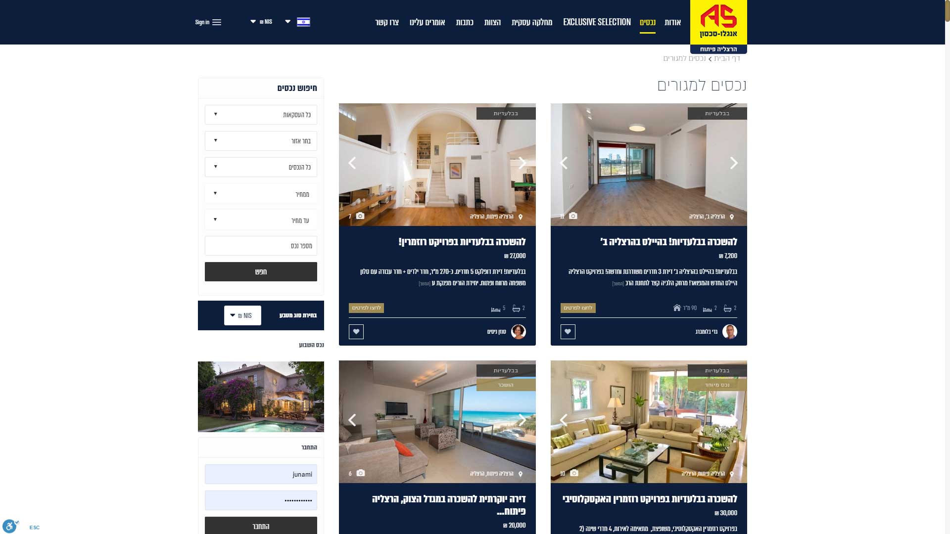 בניית אתר חברת נדלן