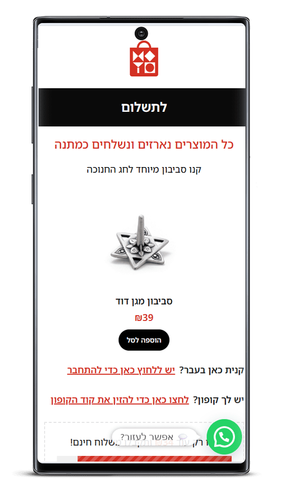 בניית אתר חנות עבור מוזיאון ישראל בירושליים