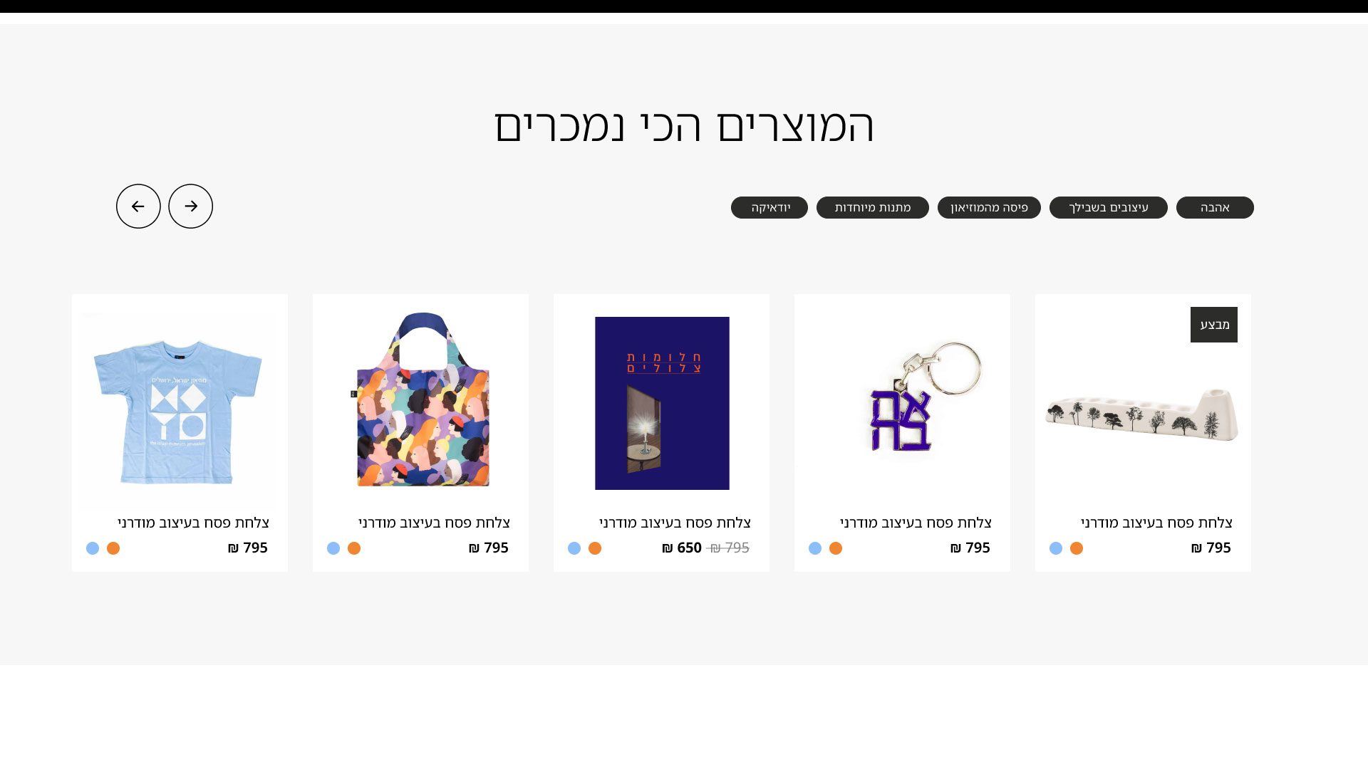 בניית אתר חנות עבור מוזיאון ישראל בירושליים