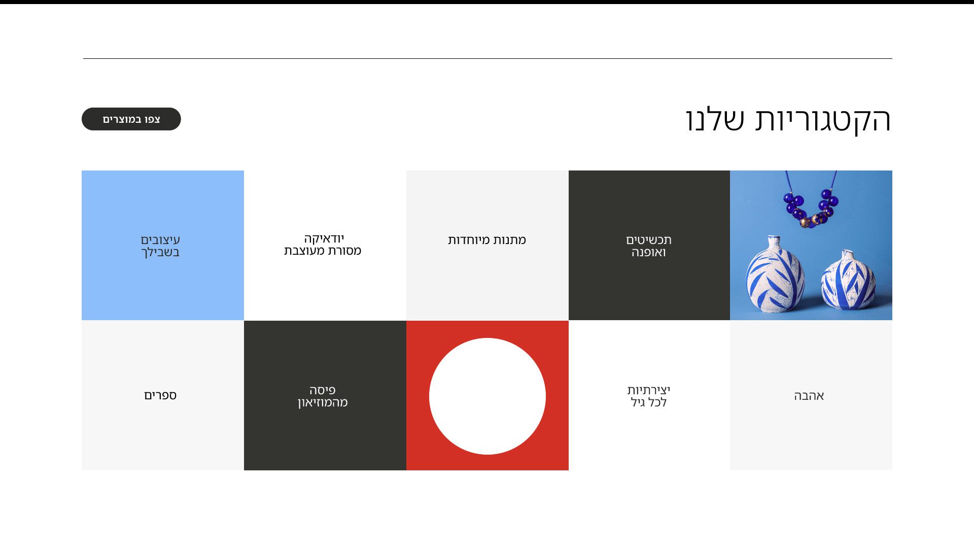 בניית אתר חנות עבור מוזיאון ישראל בירושליים